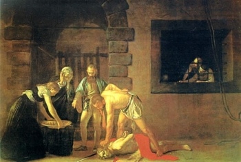 Обезглавливание (усекновение главы) Иоанна Крестителя (Караваджо. 1608)